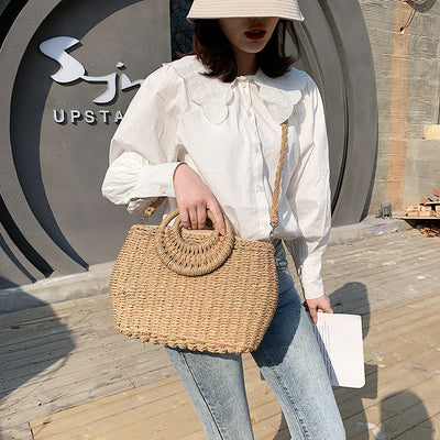 Bolso Bandolera Tejido de Paja - Estilo Primavera Asimétrico - Image 22