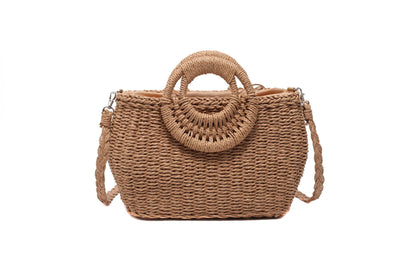 Bolso Bandolera Tejido de Paja - Estilo Primavera Asimétrico - Image 3
