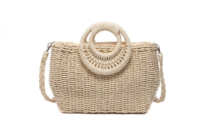 Bolso Bandolera Tejido de Paja - Estilo Primavera Asimétrico - Image 2