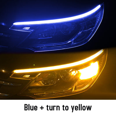 Luces LED Diurnas Flexibles para Auto con Direccionales Amarillas y Frenos - Image 7
