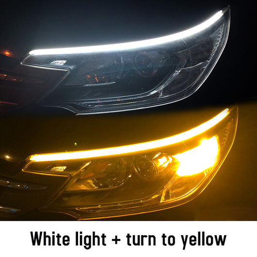 Luces LED Diurnas Flexibles para Auto con Direccionales Amarillas y Frenos - Image 9