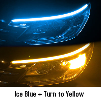 Luces LED Diurnas Flexibles para Auto con Direccionales Amarillas y Frenos - Image 6