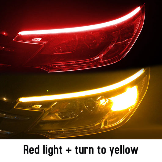 Luces LED Diurnas Flexibles para Auto con Direccionales Amarillas y Frenos - Image 8