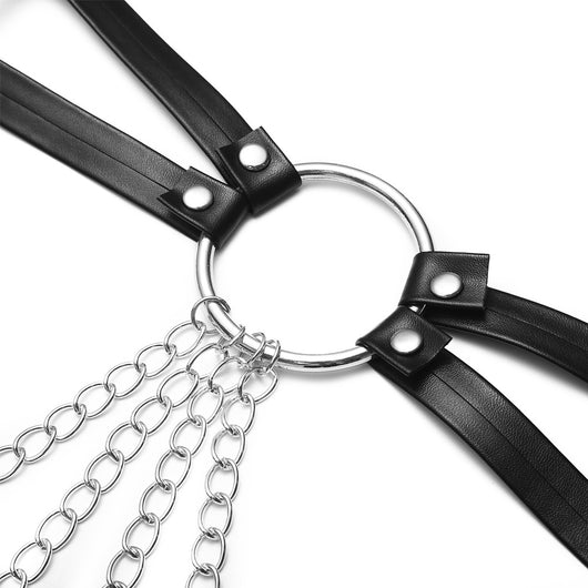 Arnés Corporal Cadena de Cuero Sexy para Mujer - Joyería de Cintura - Image 10
