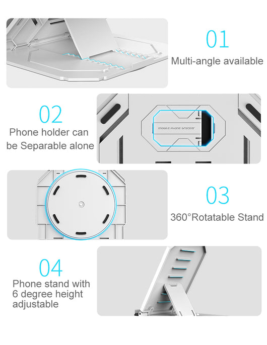 Soporte Elevable para Laptop con Disipación de Calor y Diseño Plegable - Image 7
