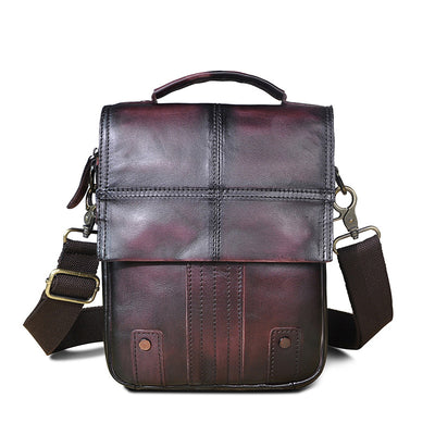 Bolsa de Viaje Retro Crazy Horse 8 Pulgadas - Bandolera Vintage para Hombre - Image 20