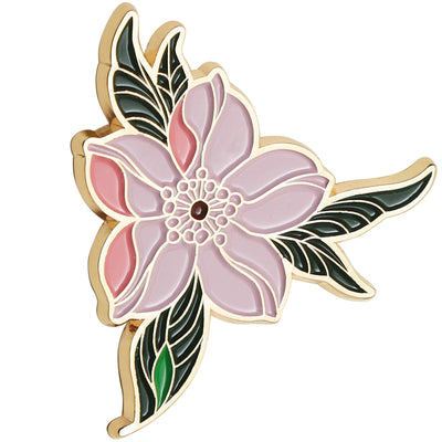 Broche Flor de Cerezo Esmaltado Elegante - Accesorio Minimalista de Estilo Nacional - Image 6