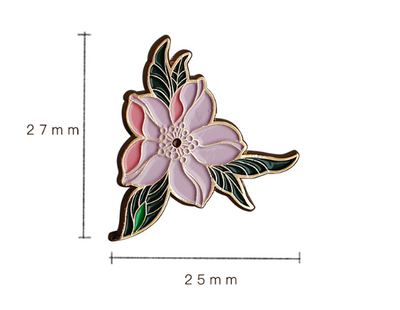 Broche Flor de Cerezo Esmaltado Elegante - Accesorio Minimalista de Estilo Nacional - Image 8