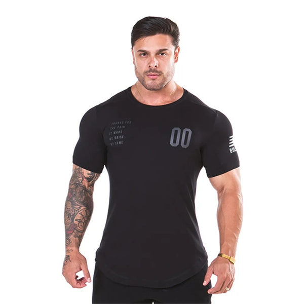 Playera Deportiva Ajustada de Manga Corta para Verano