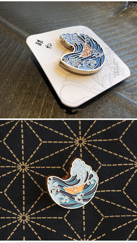 Broche Metálico Azul Delicado - Decoración Creativa con Diseño Elegante - Image 2