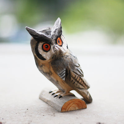Escultura de Búho en Madera Tallada a Mano - Image 6