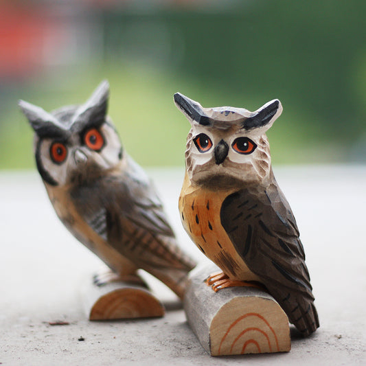 Escultura de Búho en Madera Tallada a Mano - Image 2