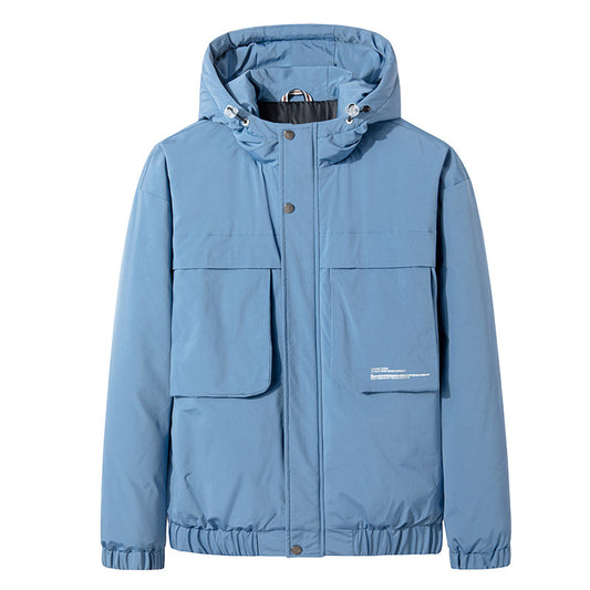 Sudadera Oversized con Cuello Alto y Bolsillos en Relieve - Talla Grande