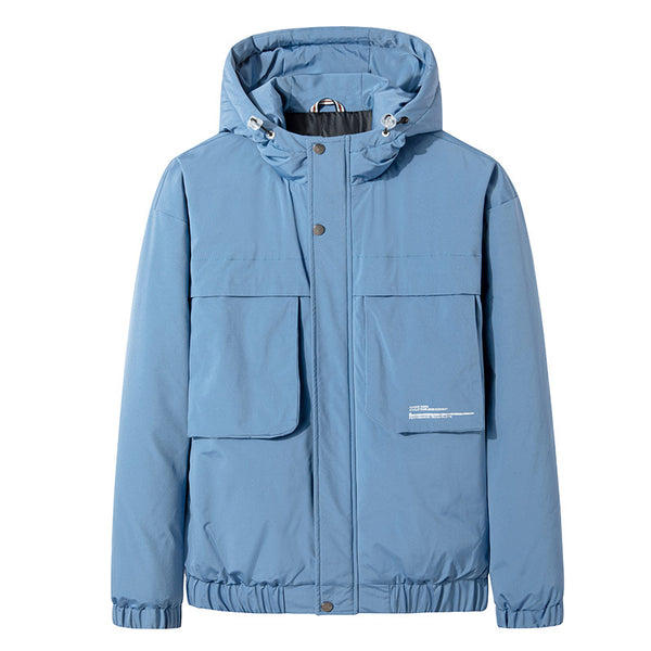 Sudadera Oversized con Cuello Alto y Bolsillos en Relieve - Talla Grande