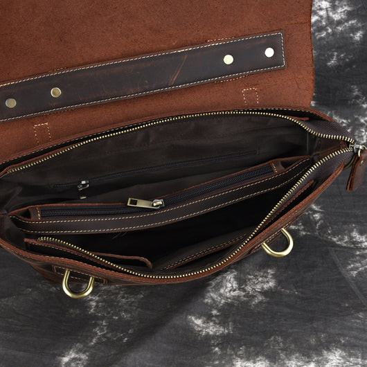 Bolsa Mensajera de Cuero Vintage para Hombre - Maletín Ejecutivo - Image 8