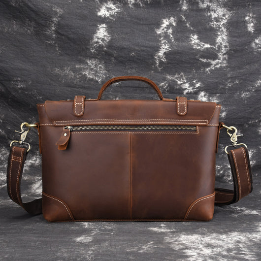 Bolsa Mensajera de Cuero Vintage para Hombre - Maletín Ejecutivo - Image 10
