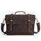 Bolsa Mensajera de Cuero Vintage para Hombre - Maletín Ejecutivo