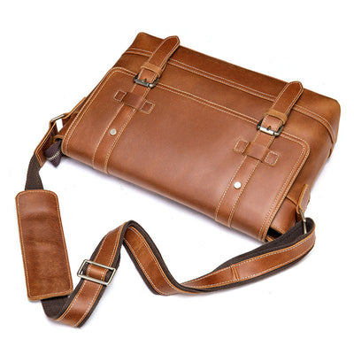 Bolso de Viaje Retro en Cuero Premium para Hombre - Gran Capacidad - Image 2