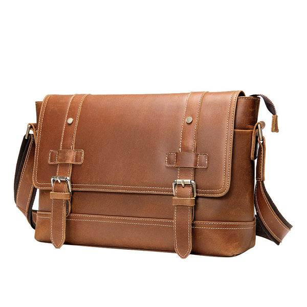 Bolso de Viaje Retro en Cuero Premium para Hombre - Gran Capacidad - Image 3