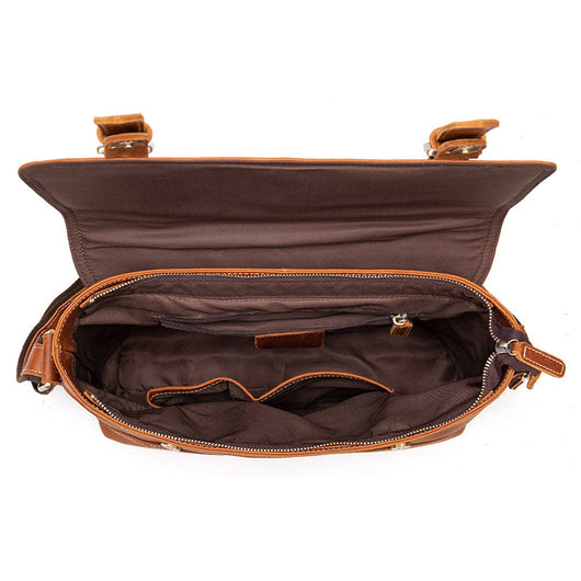 Bolso de Viaje Retro en Cuero Premium para Hombre - Gran Capacidad - Image 4