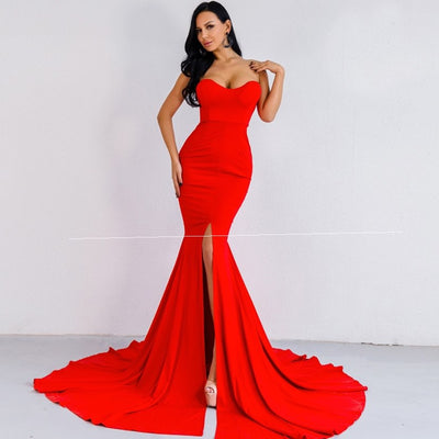 Vestido Maxi Asimétrico con Escote Envuelto para Fiestas - Image 10