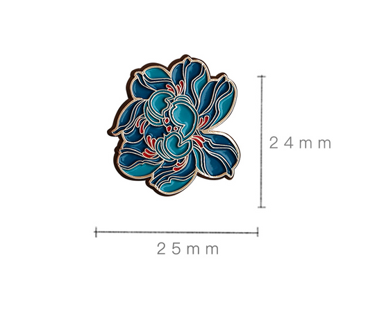 Broche Flor de Peonía Estilo Nacional Japonés - Image 2
