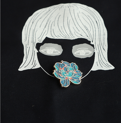 Broche Flor de Peonía Estilo Nacional Japonés - Image 3