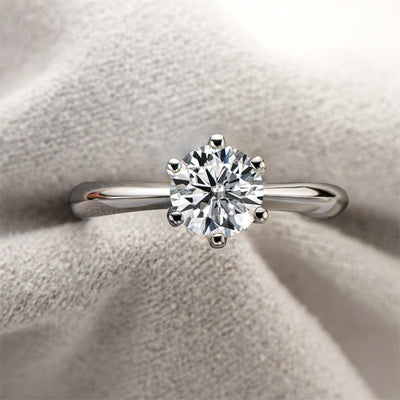 Anillo de Moissanita de 1 Quilate en Plata 925 con Seis Puntas - Image 9