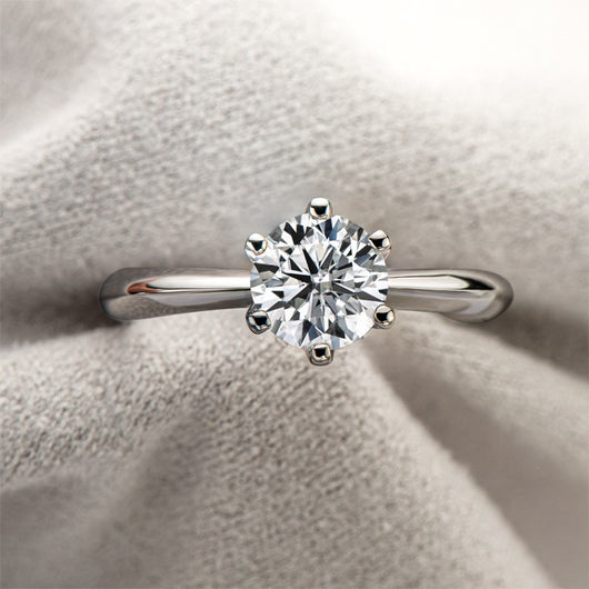 Anillo de Moissanita de 1 Quilate en Plata 925 con Seis Puntas - Image 9