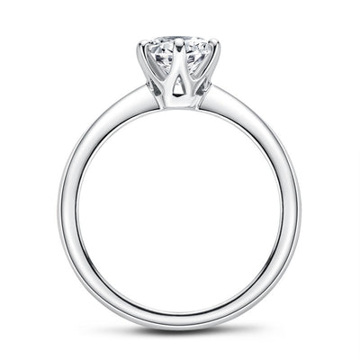 Anillo de Moissanita de 1 Quilate en Plata 925 con Seis Puntas - Image 7