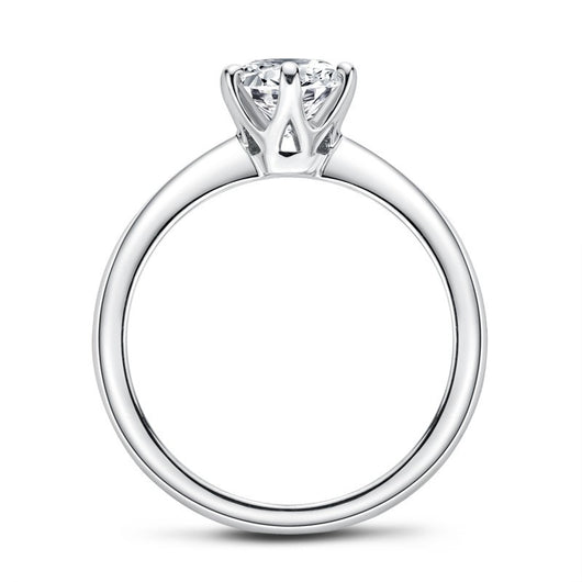 Anillo de Moissanita de 1 Quilate en Plata 925 con Seis Puntas - Image 7