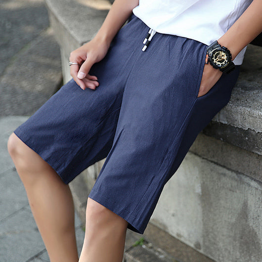 Pantalones Cortos Casuales de Cinco Puntos para Hombre Talla Grande - Image 12
