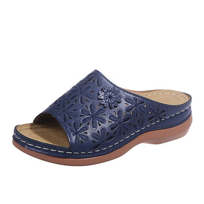 Sandalias Retro Mujer con Flores Caladas - Zapatos de Verano para Exterior - Image 10