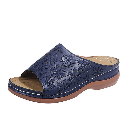 Sandalias Retro Mujer con Flores Caladas - Zapatos de Verano para Exterior - Image 10