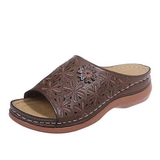 Sandalias Retro Mujer con Flores Caladas - Zapatos de Verano para Exterior - Image 13