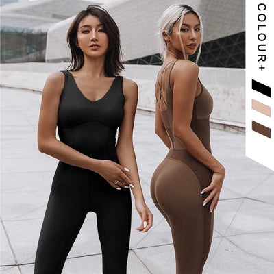 Traje de Yoga Aéreo sin Mangas con Espalda Deportiva Transpirable - Image 3