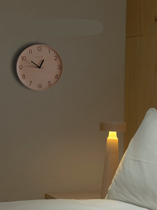 Reloj de Pared Silencioso en Madera de Haya - Diseño Nórdico Minimalista - Image 3