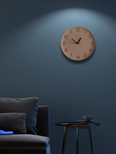 Reloj de Pared Silencioso en Madera de Haya - Diseño Nórdico Minimalista - Image 4