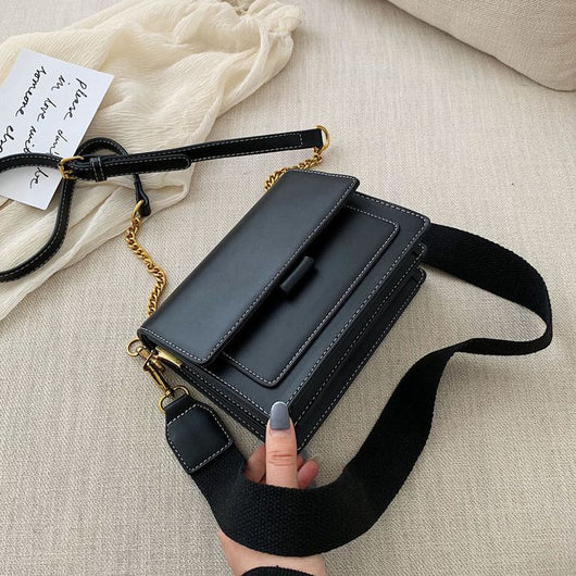 Bolsa Mensajero Texturizada con Cadena Ajustable - Estilo Fresco y Versátil - Image 10