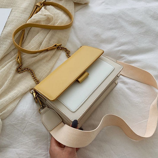 Bolsa Mensajero Texturizada con Cadena Ajustable - Estilo Fresco y Versátil - Image 2