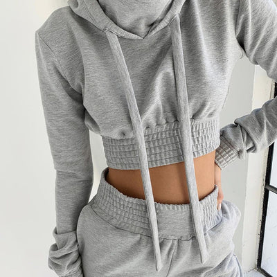 Conjunto Crop Top Manga Larga Dos Piezas para Mujer - Image 12