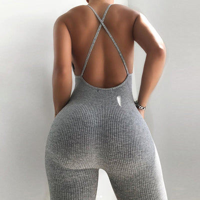 Jumpsuit Ajustado Espalda Descubierta para Verano - Image 12