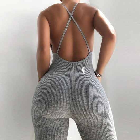 Jumpsuit Ajustado Espalda Descubierta para Verano - Image 2