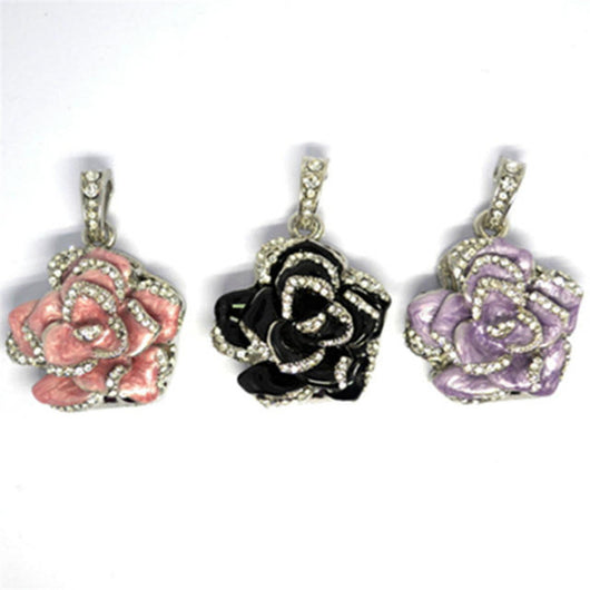 Memoria USB Flor de Rosal con Cristales y Diamantes - Image 5