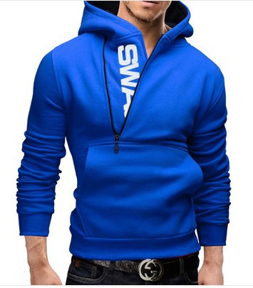 Suéter Hoodie Hombre con Cierre Lateral y Contraste de Colores - Image 9