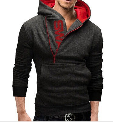 Suéter Hoodie Hombre con Cierre Lateral y Contraste de Colores - Image 12