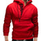 Suéter Hoodie Hombre con Cierre Lateral y Contraste de Colores