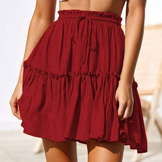Falda Playera Retro con Cintura Ajustable y Volantes - Image 7