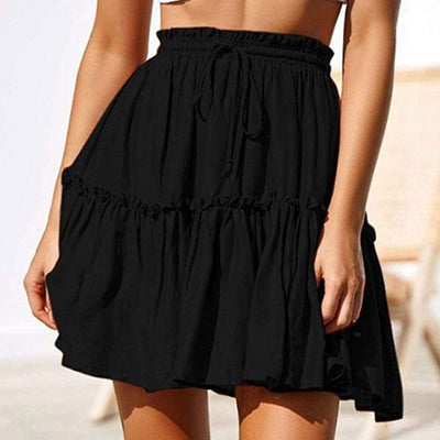Falda Playera Retro con Cintura Ajustable y Volantes - Image 3