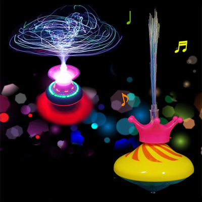 Giroscopio LED Musical con Fibra Óptica y Efecto Luminoso UFO - Image 2